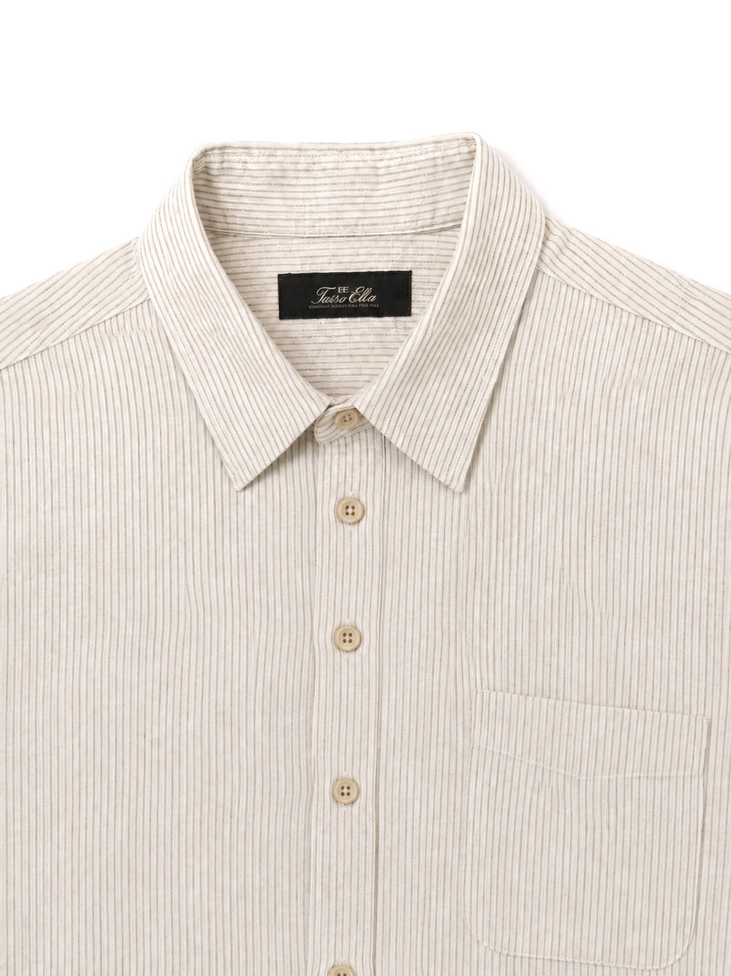Camisa Tasso Elba Rayas Beige