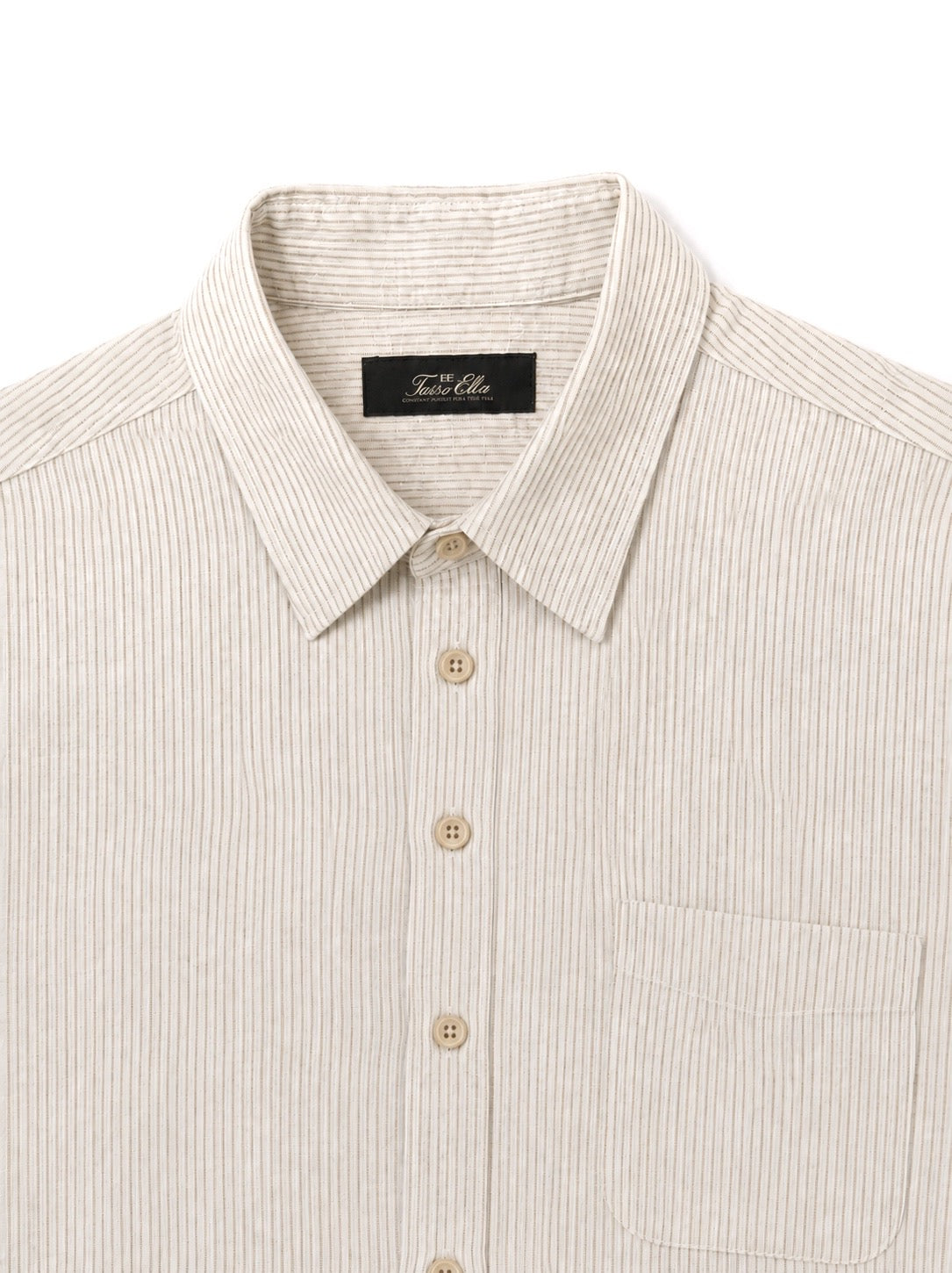 Camisa Tasso Elba Rayas Beige