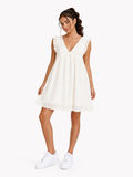 Vestido Broderie Sugar Lips — Blanco