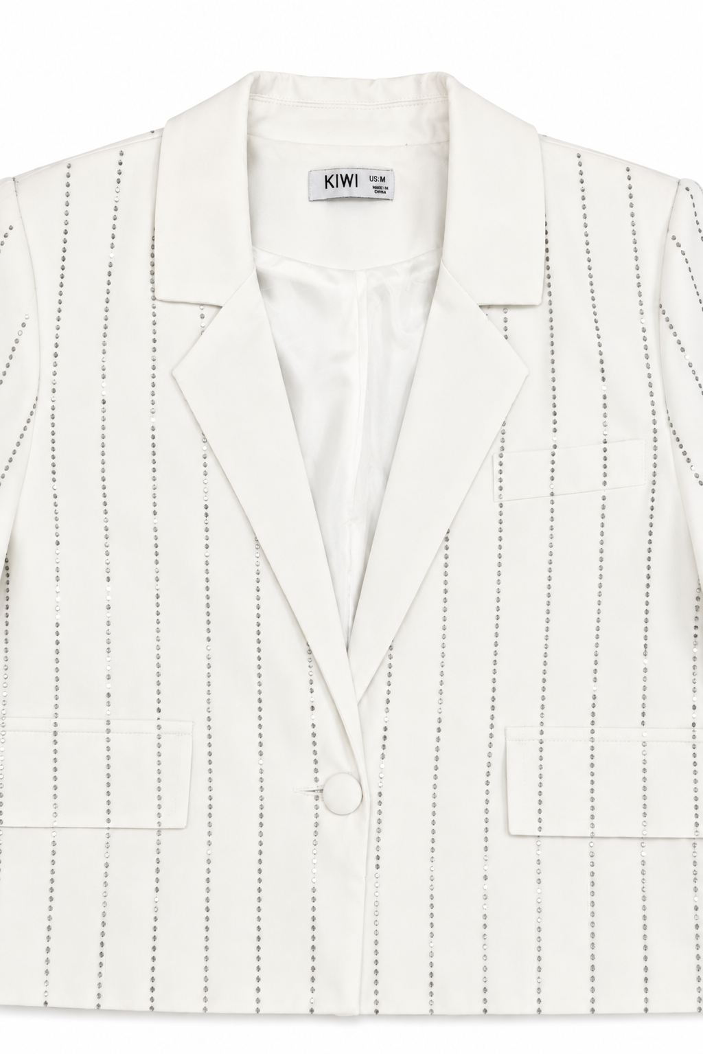 Chaqueta Kiwi crop blanco