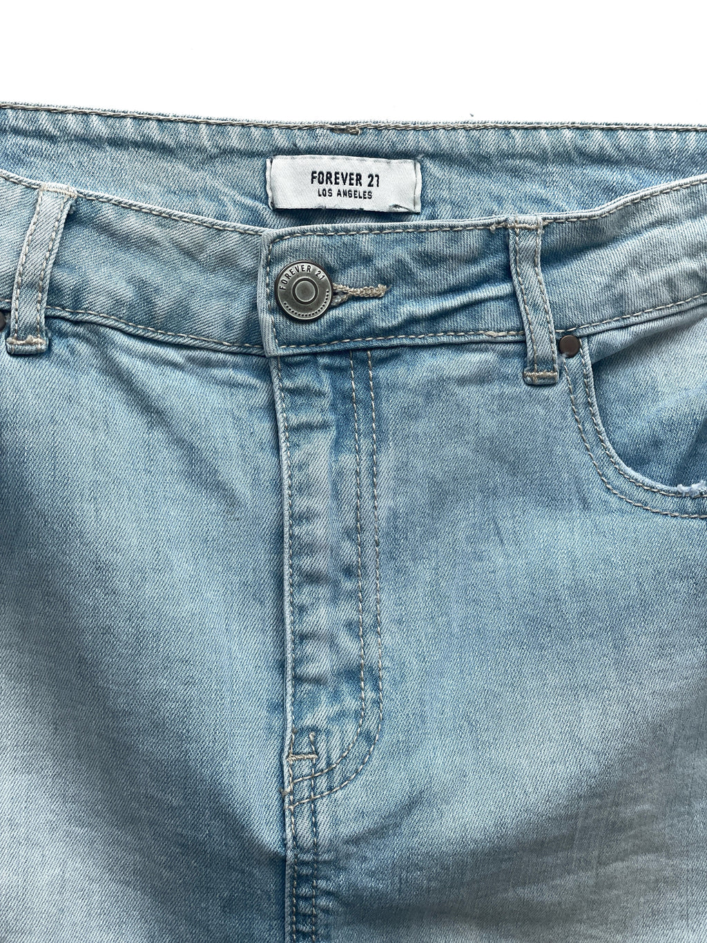 Falda Forever 21 Denim Rota Mini