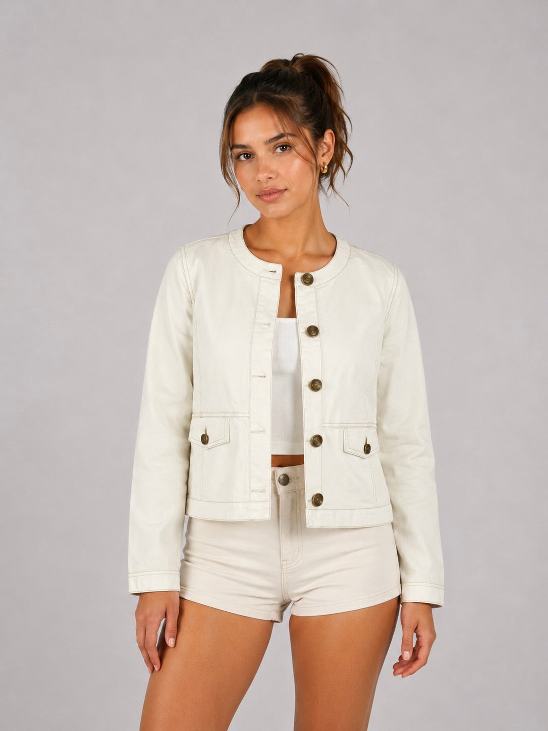 Chaqueta Talbots  Blanco Hueso