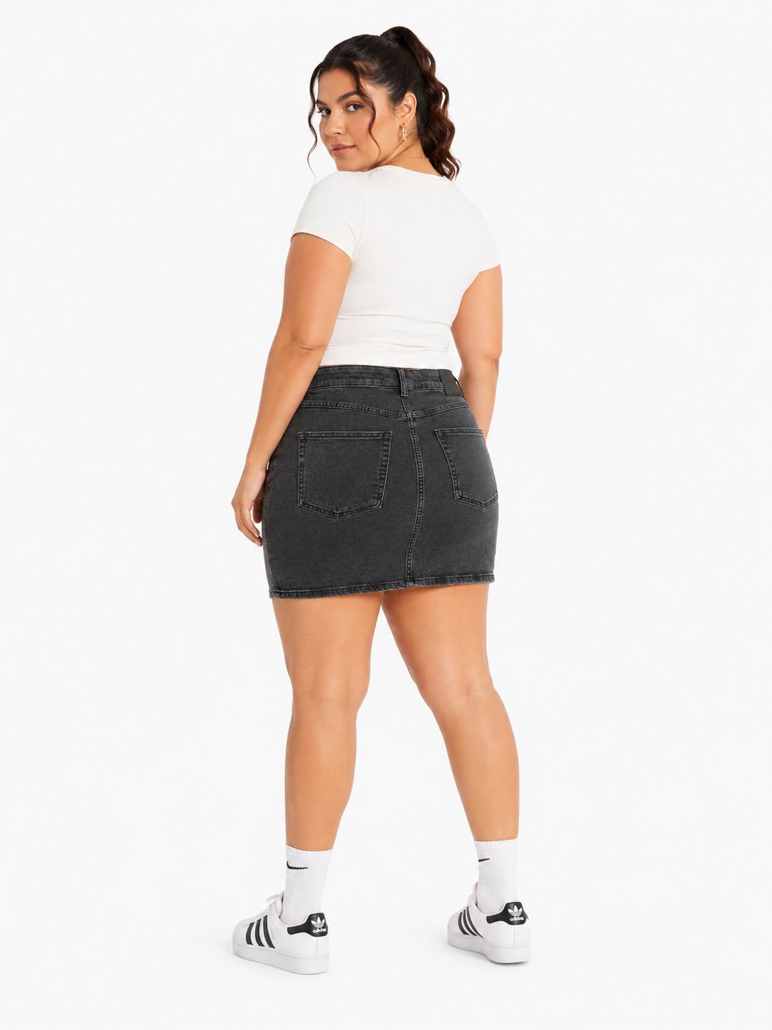 Falda Denim H&M  Negra