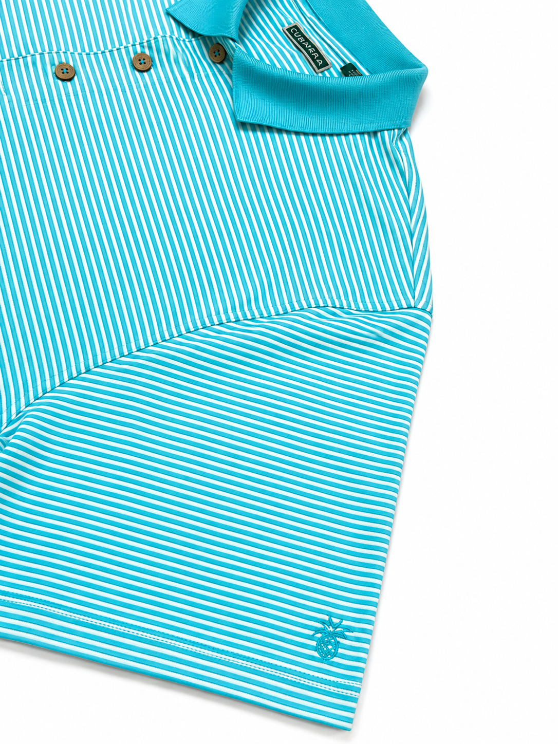 Polo Cubavera — Rayas Turquesa