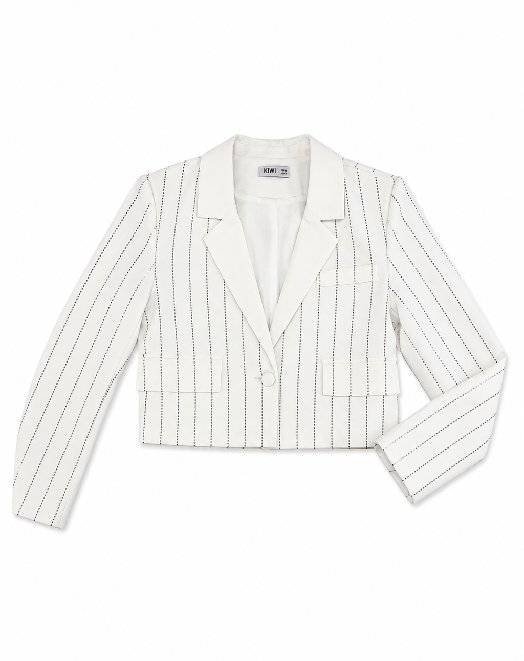 Chaqueta Kiwi crop blanco