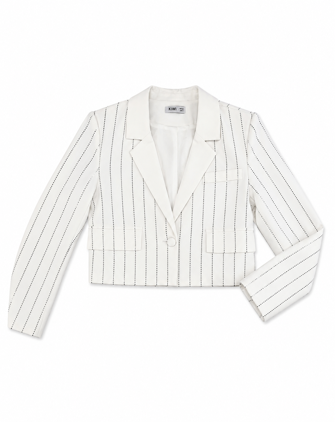 Chaqueta Kiwi crop blanco