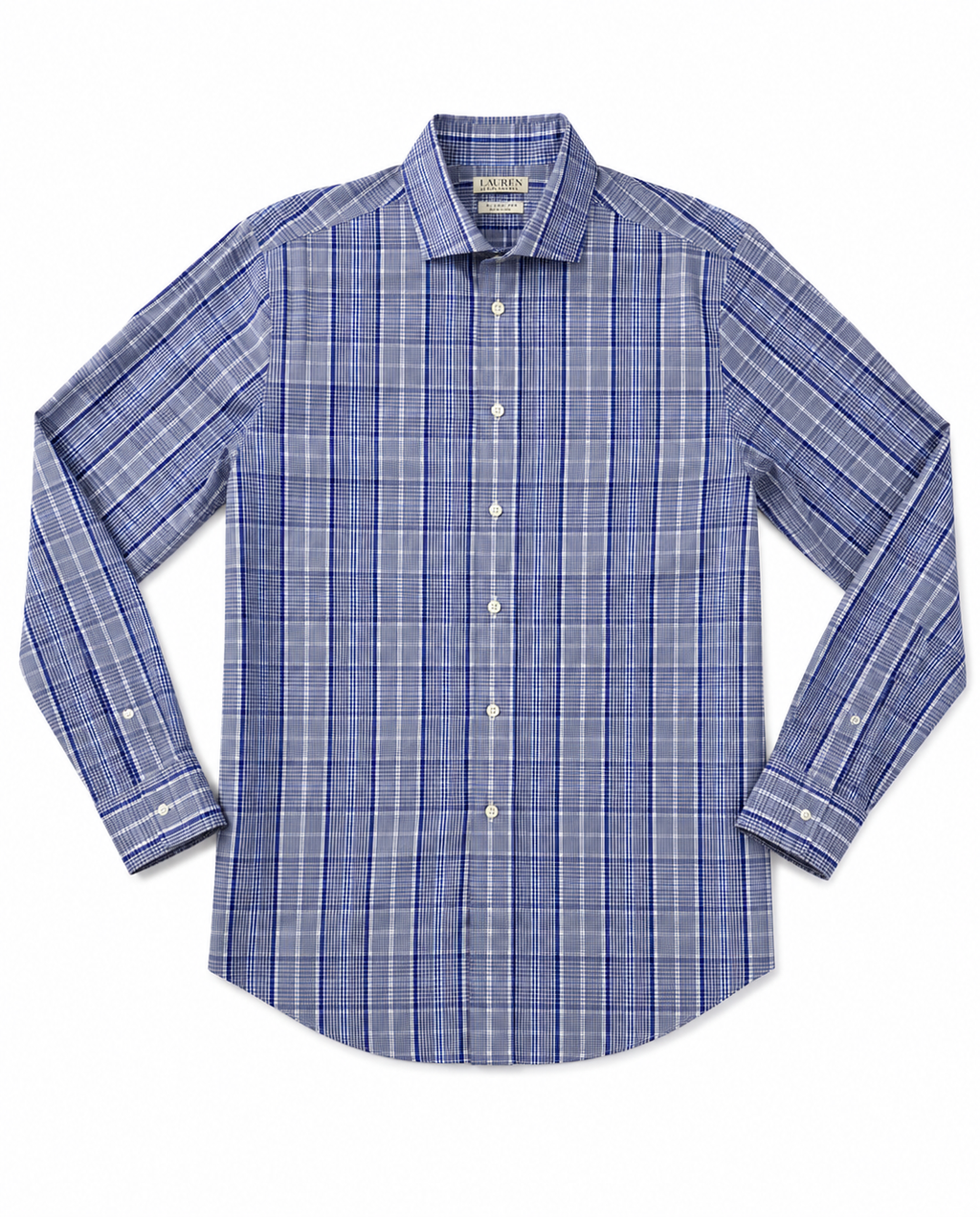 Camisa Lauren Ralph Lauren Cuadros Azul Slim Fit Manga Larga