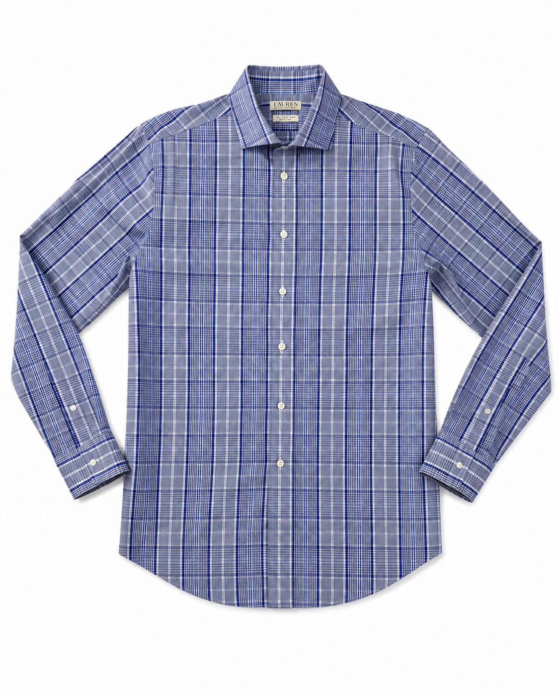 Camisa Lauren Ralph Lauren Cuadros Azul Slim Fit Manga Larga