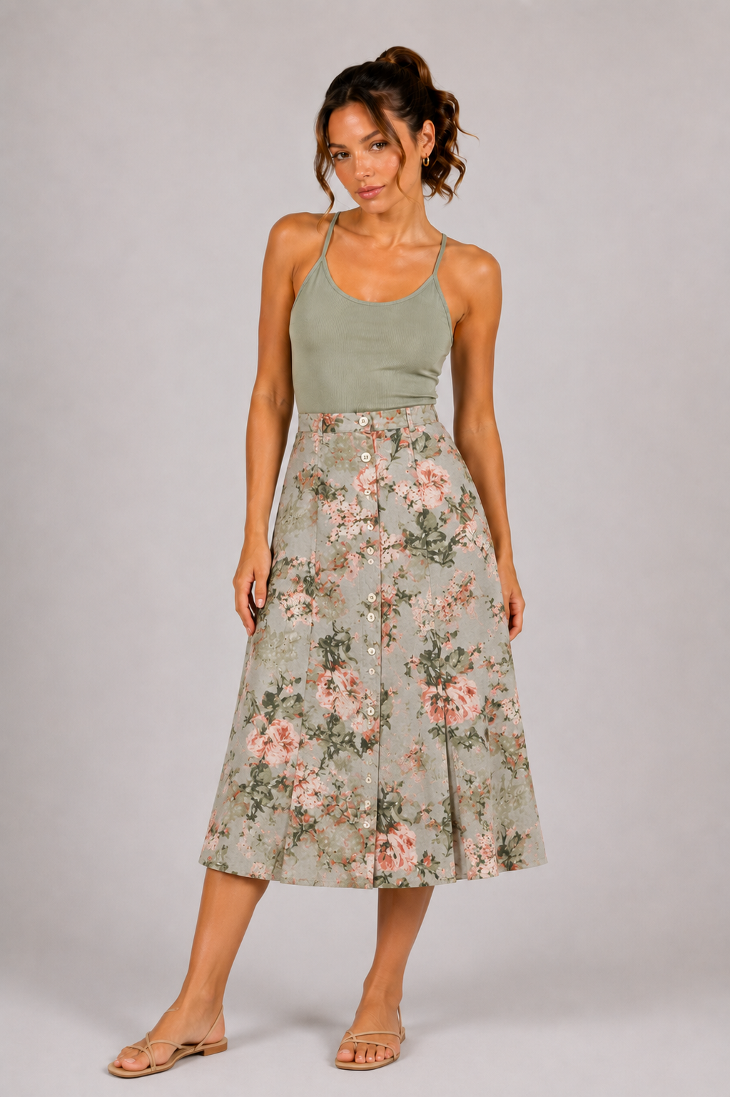 Falda MNG Midi Floral