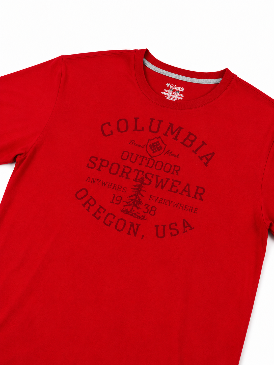 Camiseta Columbia Outdoor Sportswear  Roja
