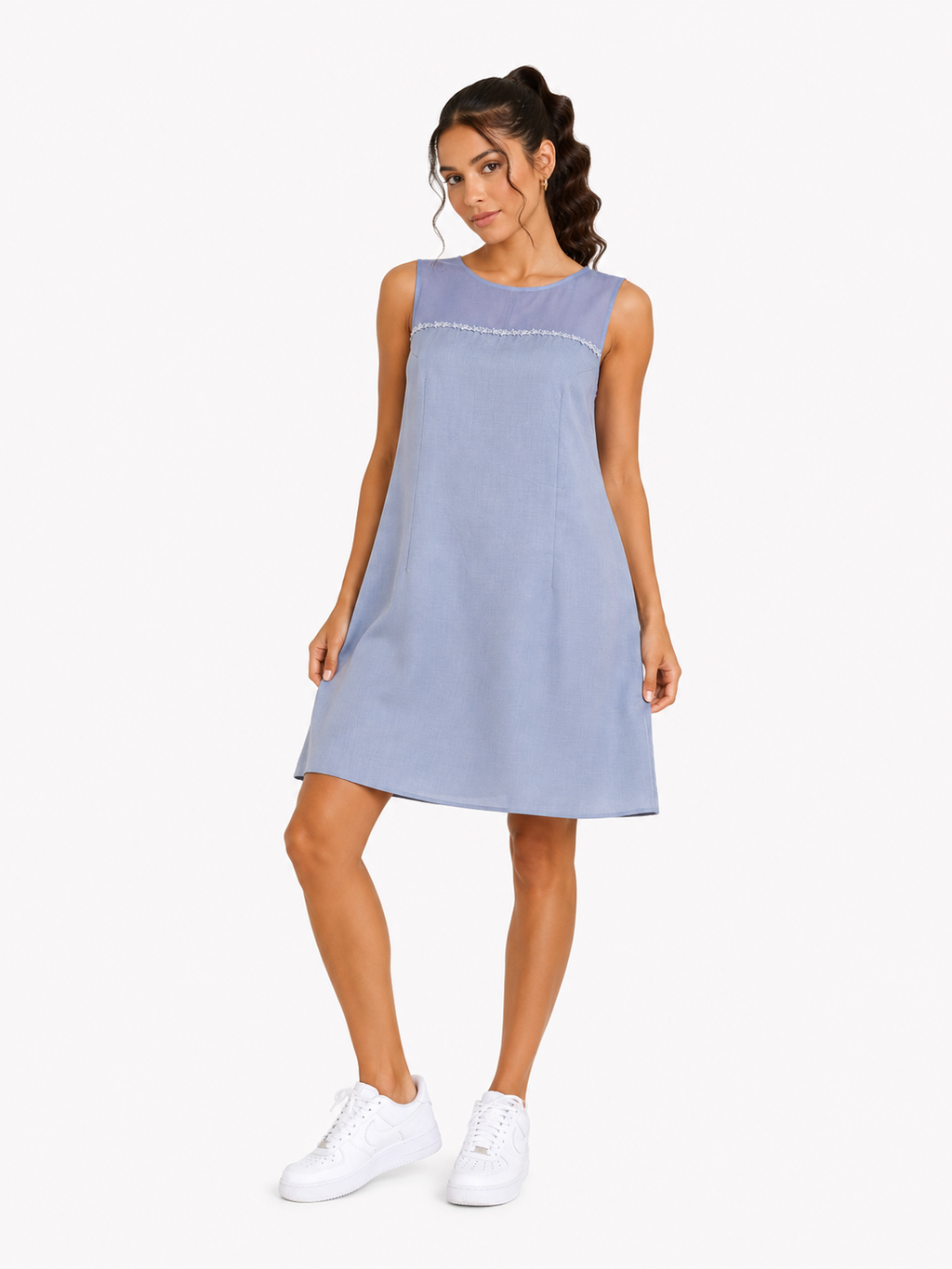 Vestido Come What May Azul Lavanda