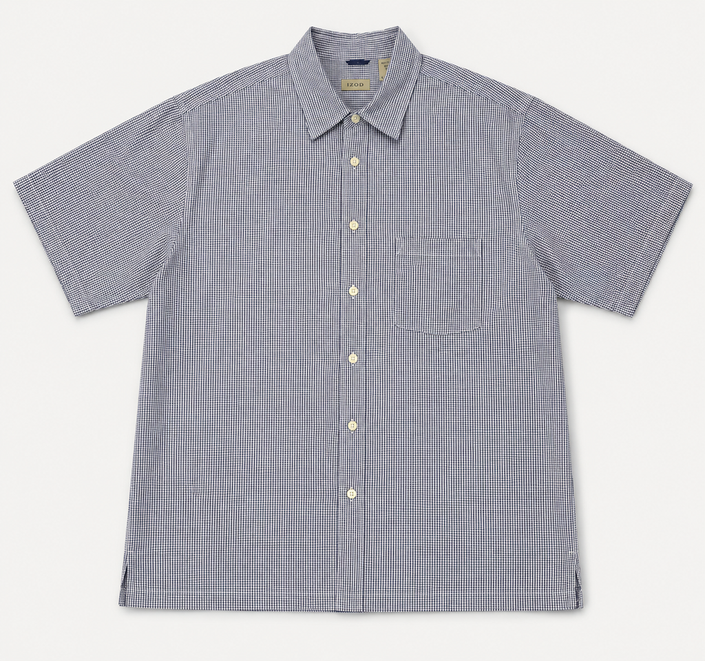 Camisa IZOD Cuadros negros con blanco