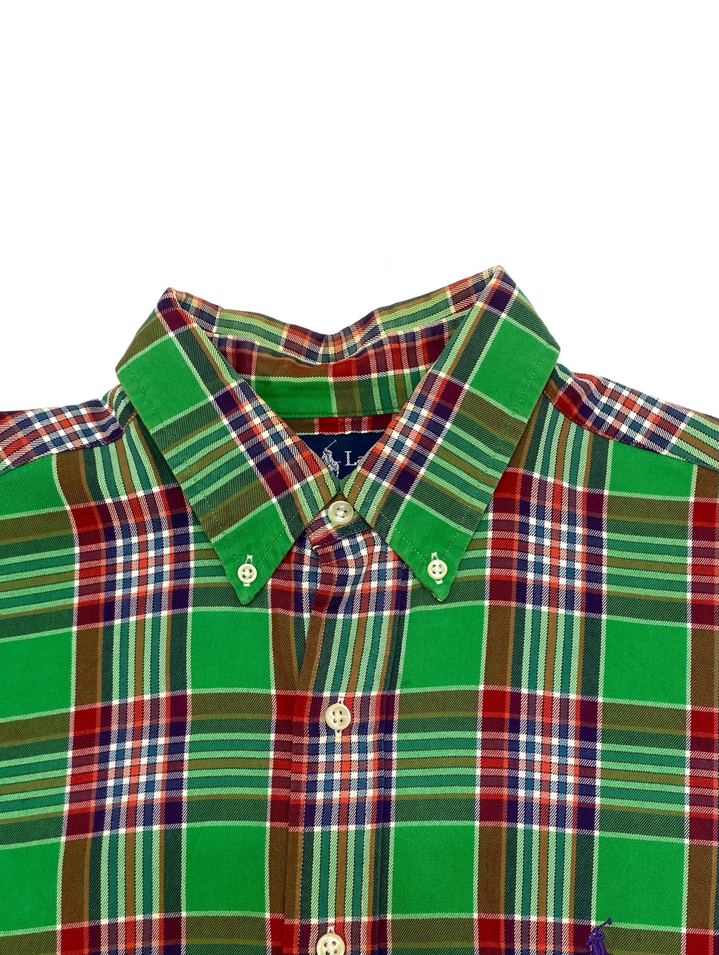 Camisa Polo Ralph Lauren  Manga Larga a Cuadros Verde