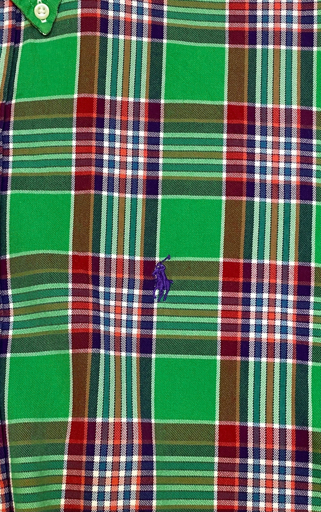 Camisa Polo Ralph Lauren  Manga Larga a Cuadros Verde