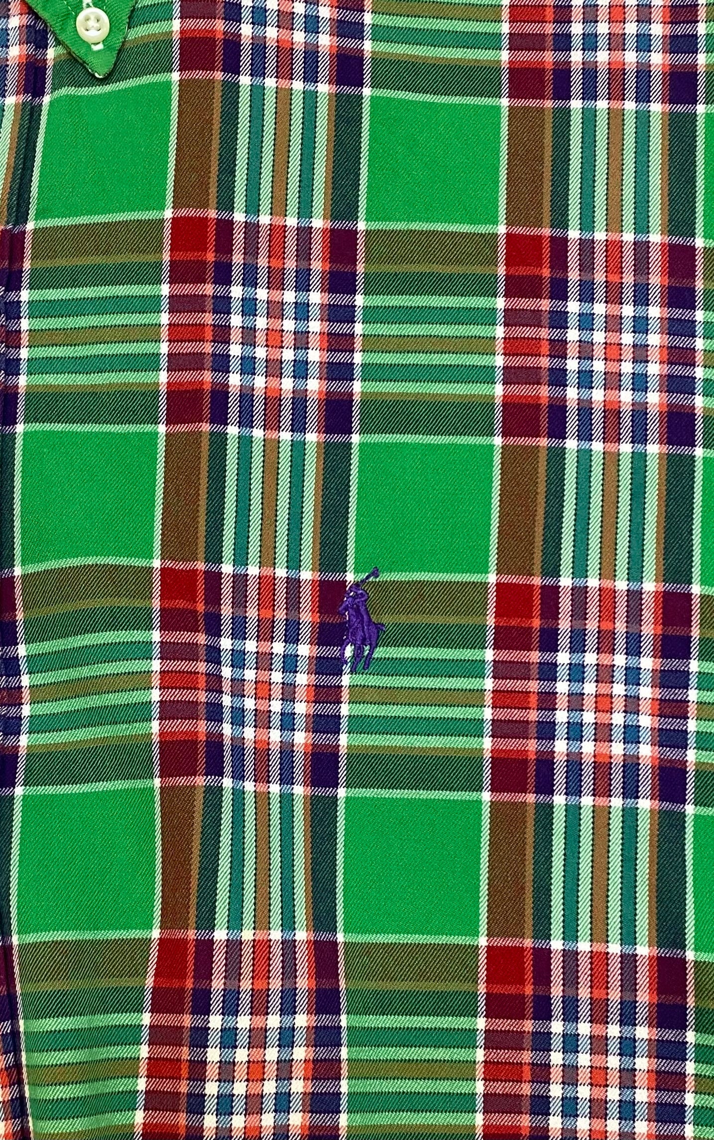 Camisa Polo Ralph Lauren  Manga Larga a Cuadros Verde