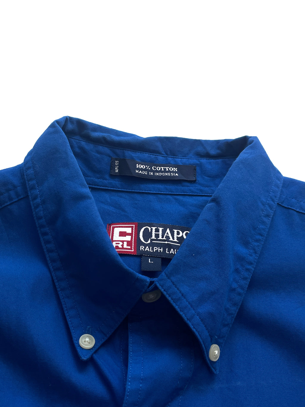 Camisa Chaps by Ralph Lauren — Azul Royal Talla L