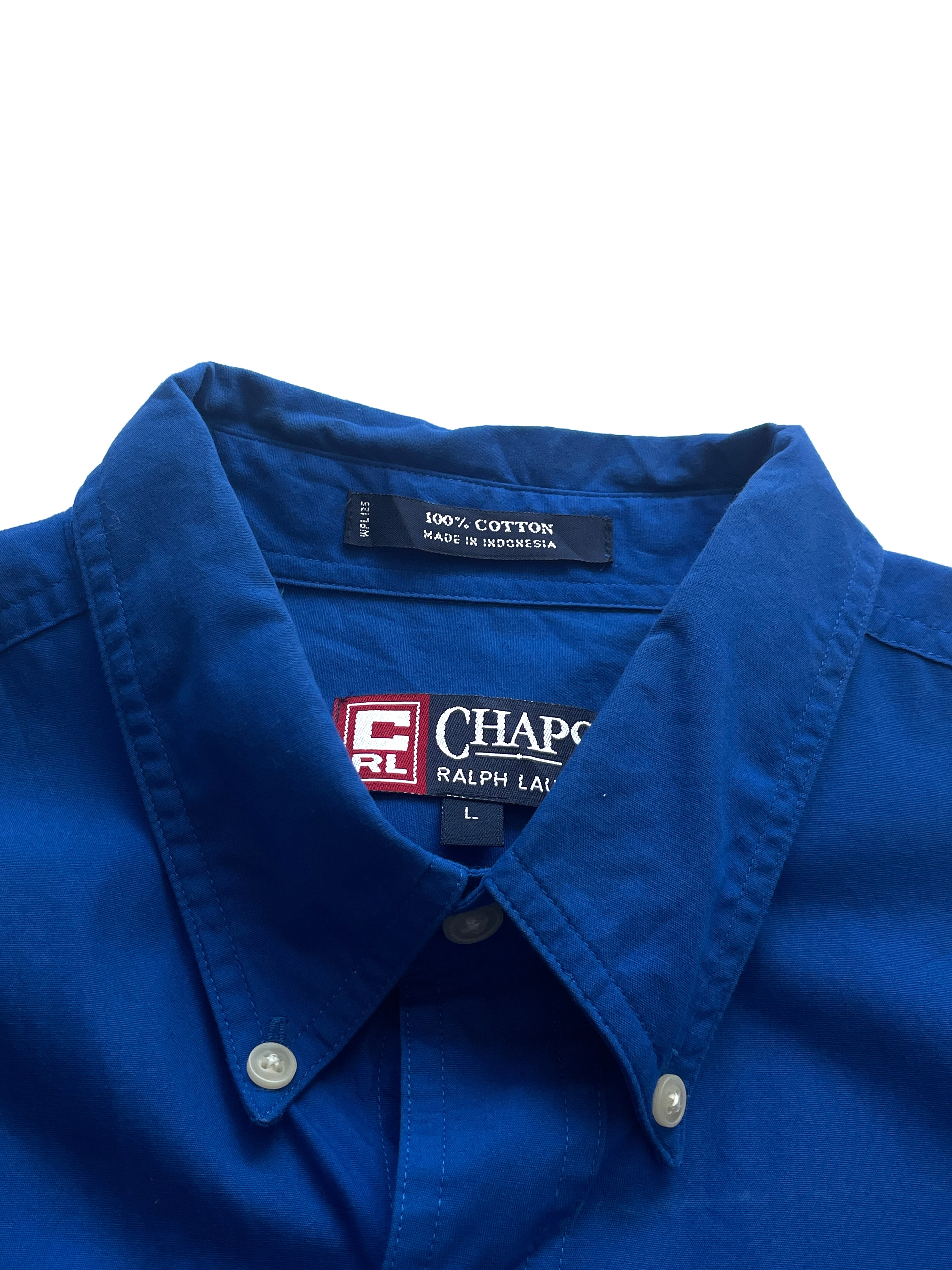 Camisa Chaps by Ralph Lauren — Azul Royal Talla L