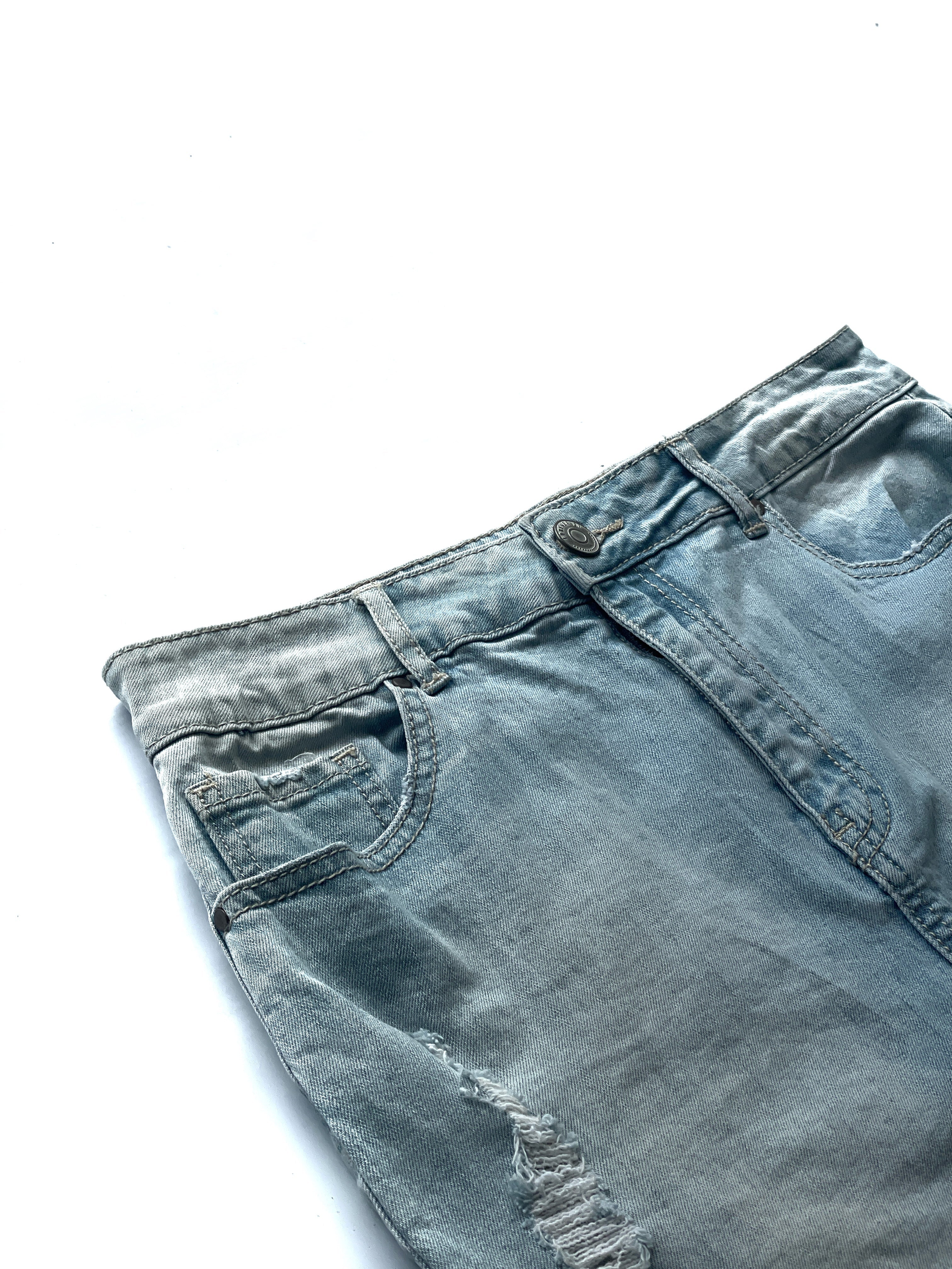Falda Forever 21 Denim Rota Mini