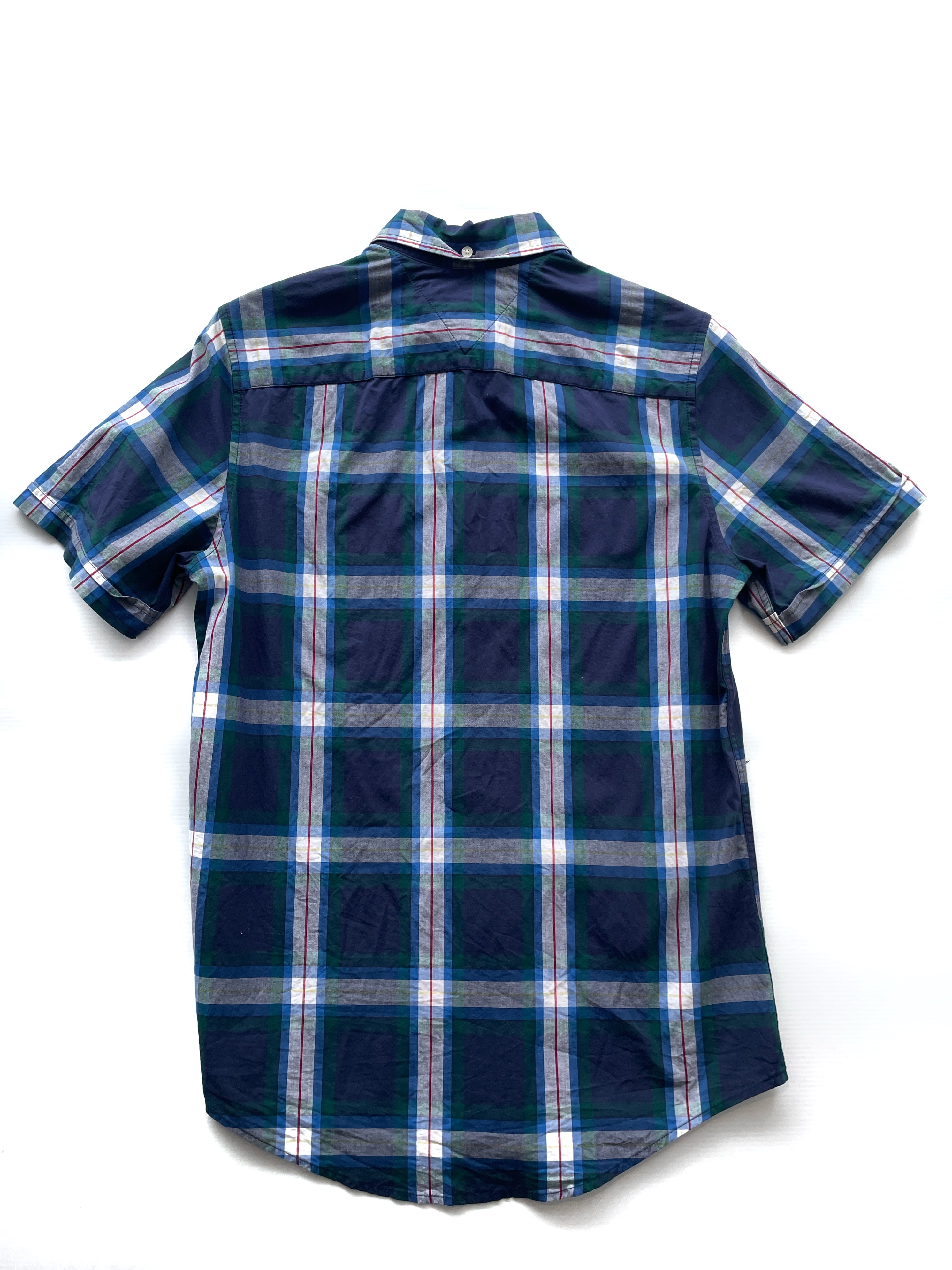 Camisa Manga Corta Tommy Hilfiger A Cuadros Azul