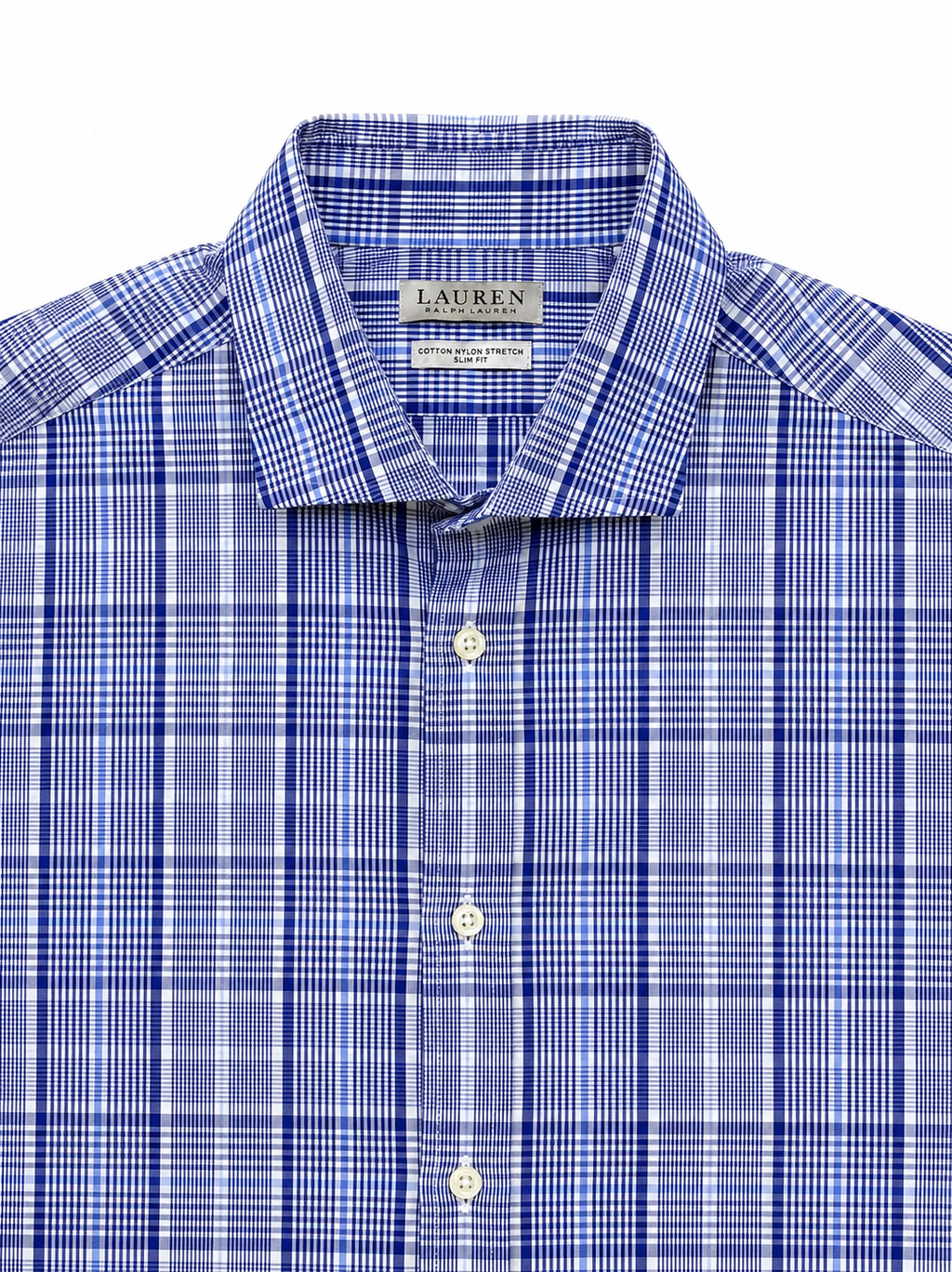 Camisa Lauren Ralph Lauren Cuadros Azul Slim Fit Manga Larga