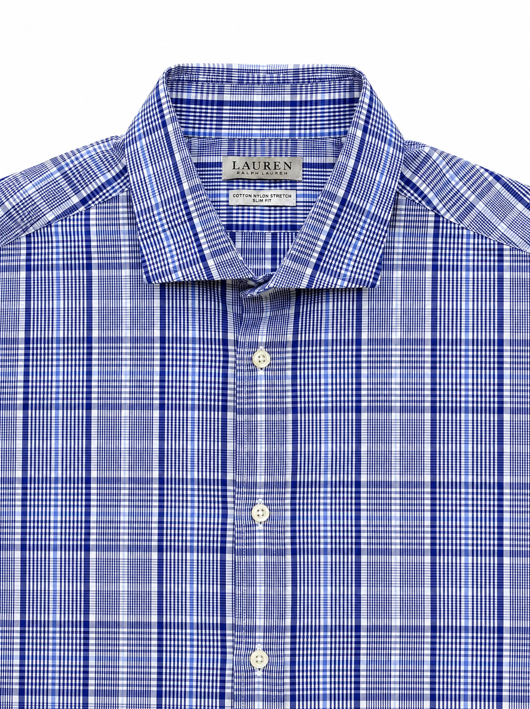 Camisa Lauren Ralph Lauren Cuadros Azul Slim Fit Manga Larga