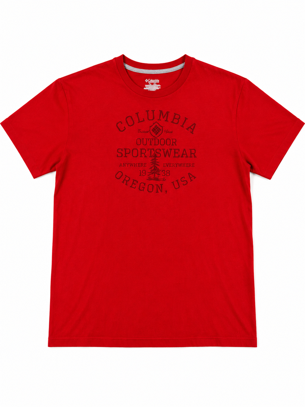 Camiseta Columbia Outdoor Sportswear  Roja