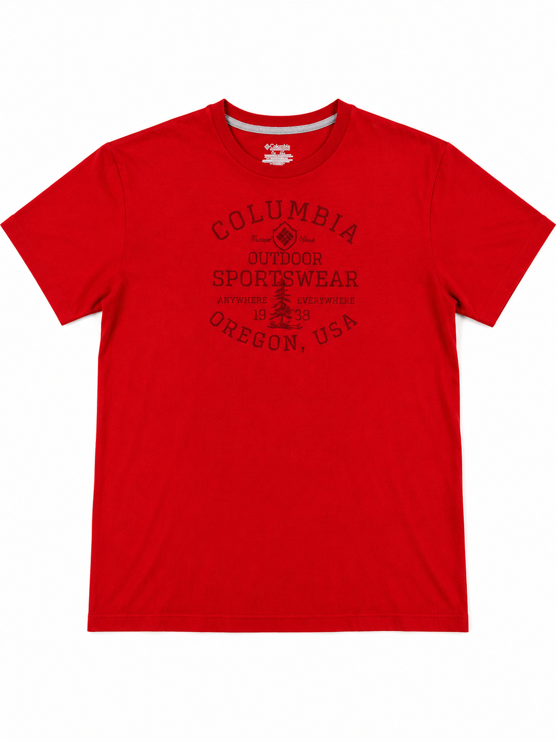 Camiseta Columbia Outdoor Sportswear  Roja