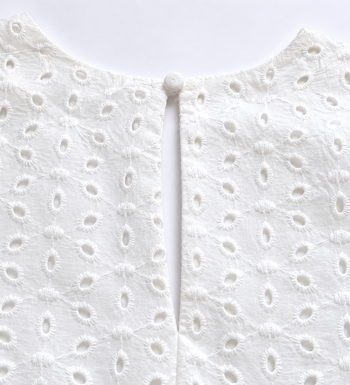 Vestido Broderie Sugar Lips — Blanco