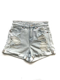 Short Jean American Eagle Azul Claro Roto