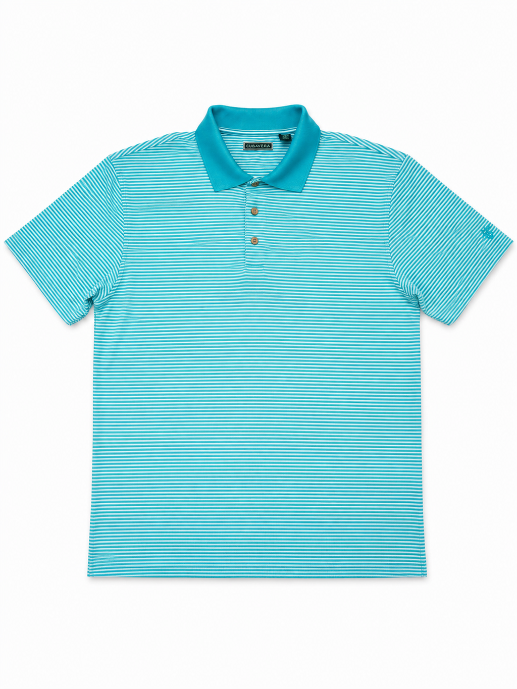 Polo Cubavera — Rayas Turquesa
