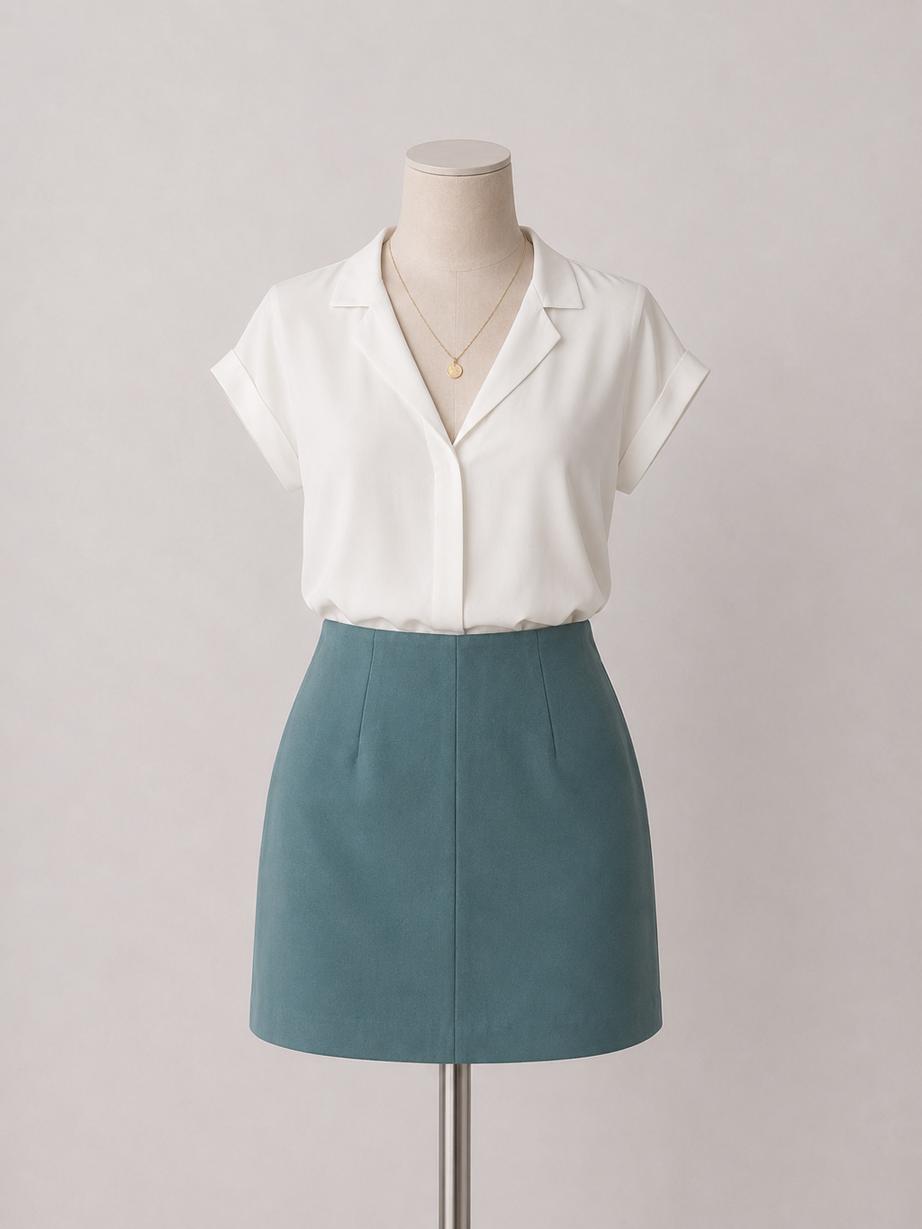 Falda Forever 21 Mini  Verde Azulado