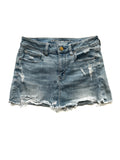 Falda Jean American Eagle Outfitters Azul Rota
