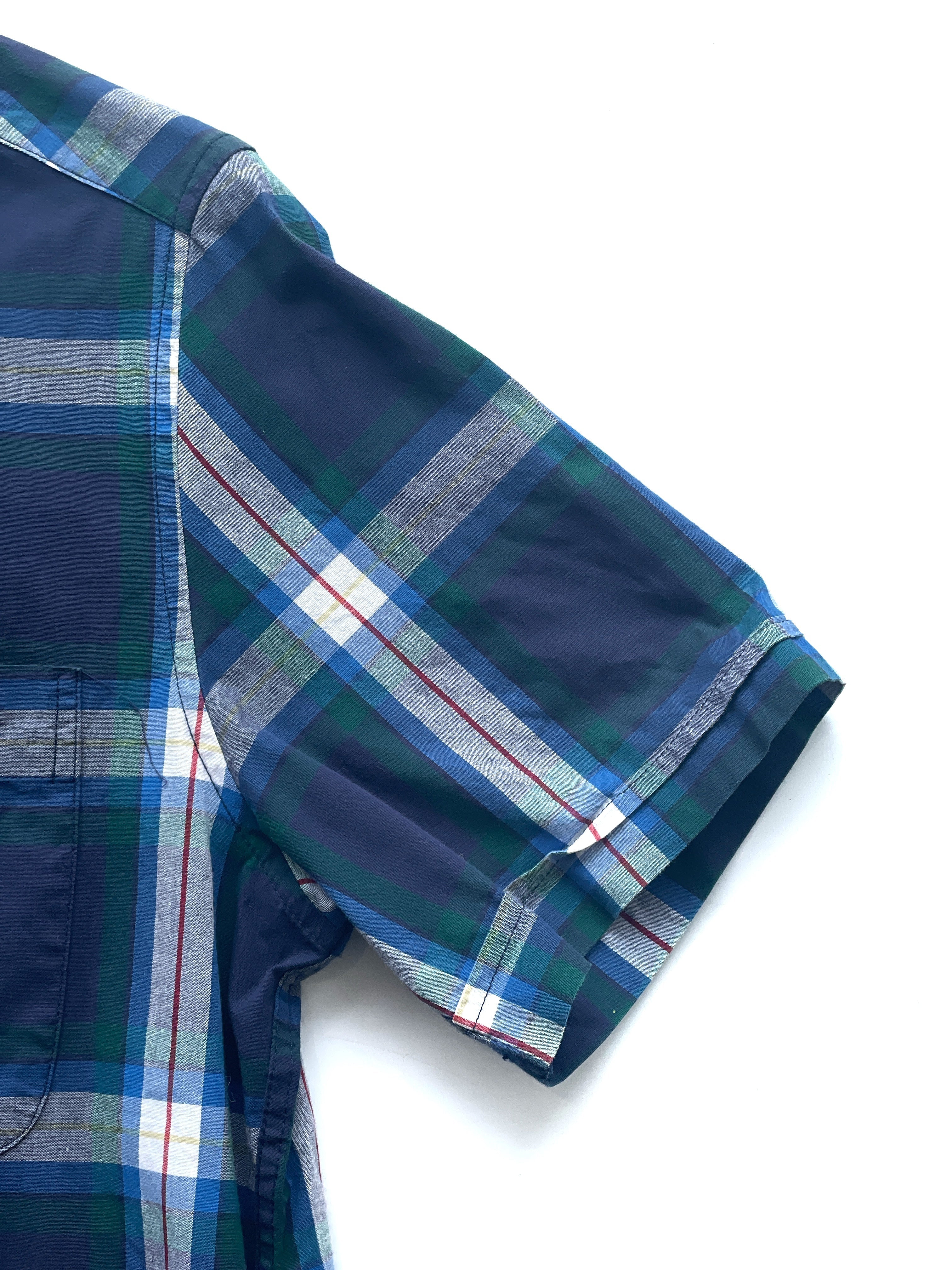 Camisa Manga Corta Tommy Hilfiger A Cuadros Azul