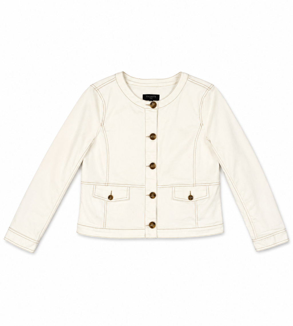 Chaqueta Talbots  Blanco Hueso