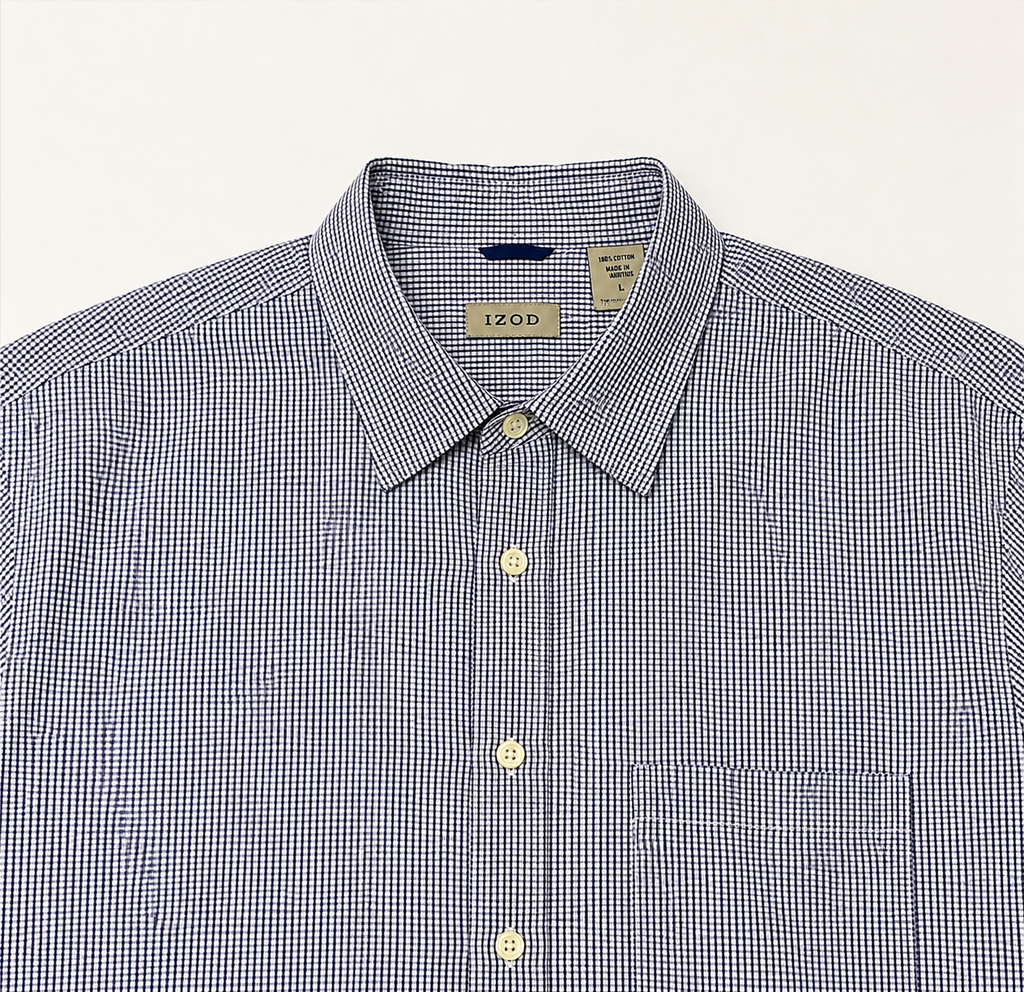 Camisa IZOD Cuadros negros con blanco