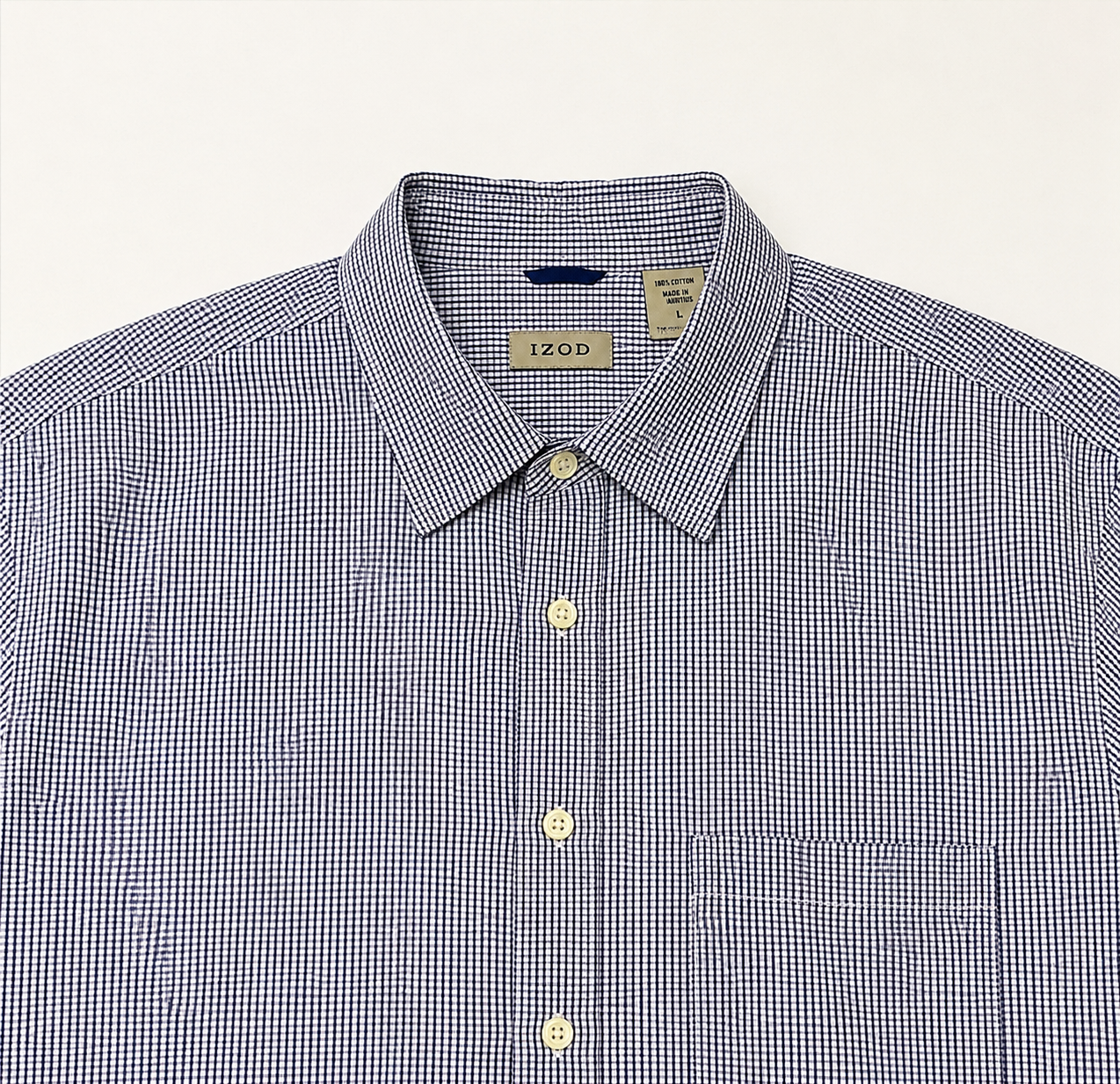 Camisa IZOD Cuadros negros con blanco