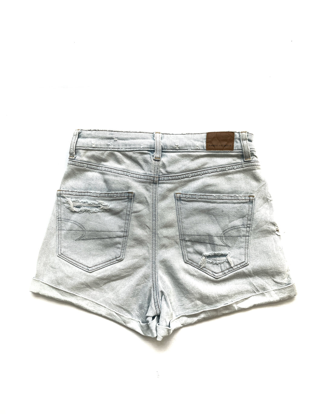 Short Jean American Eagle Azul Claro Roto