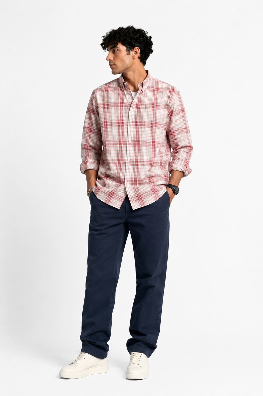 Camisa  Wrangler A Cuadros Rosa