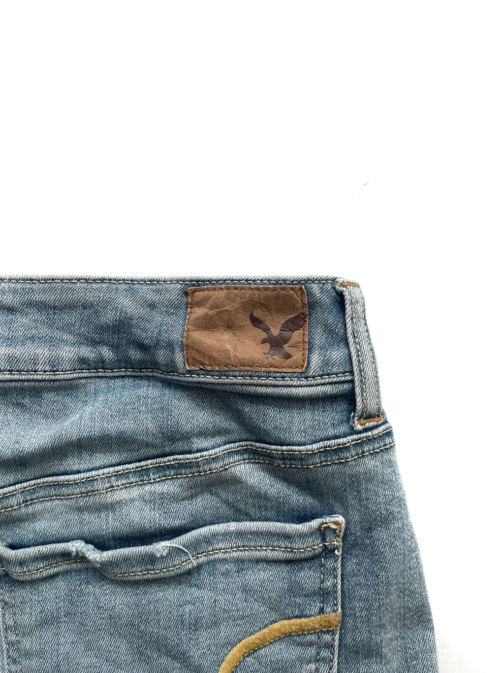 Falda Jean American Eagle Outfitters Azul Rota