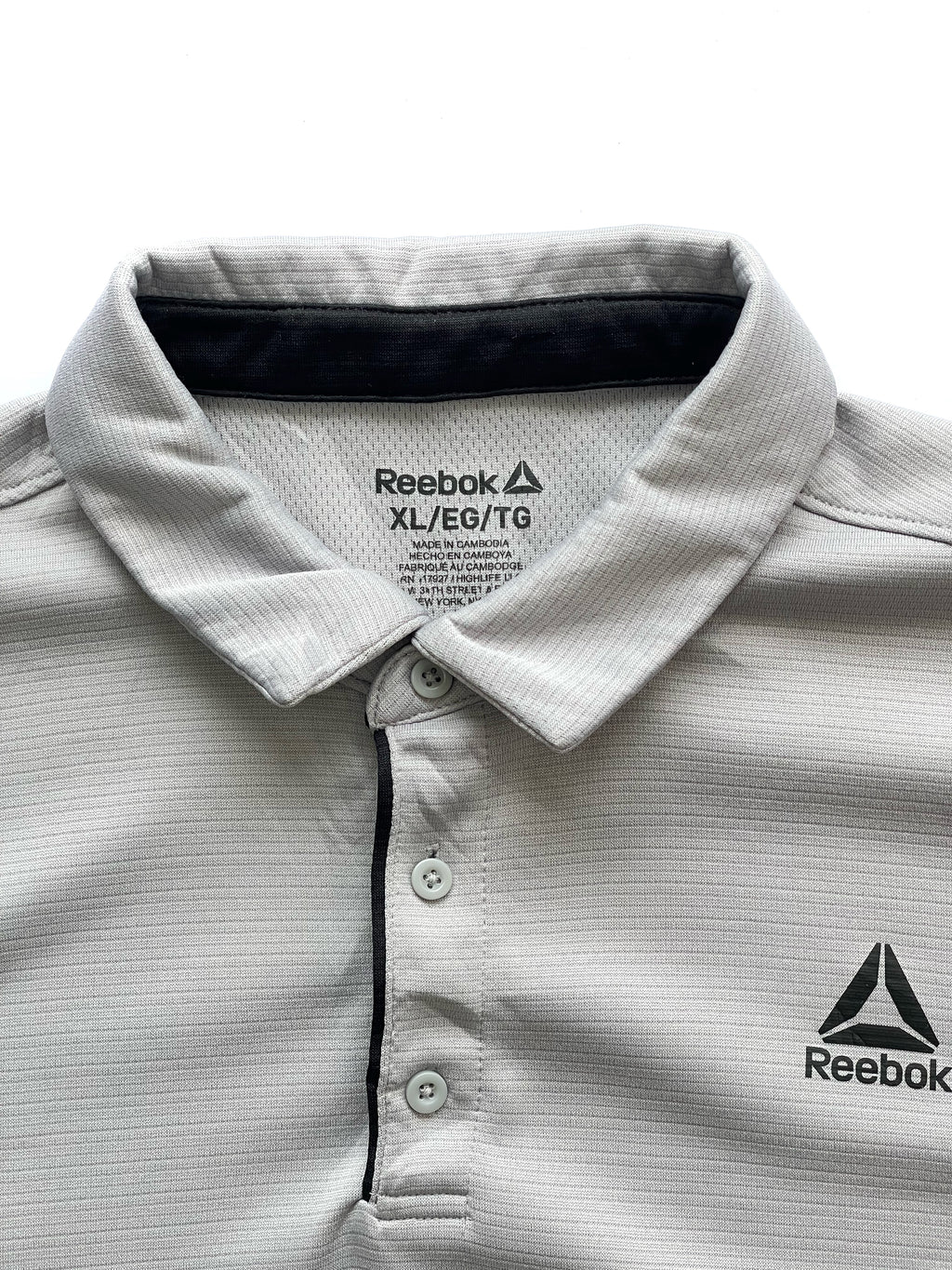 Polo Reebok gris deportivo