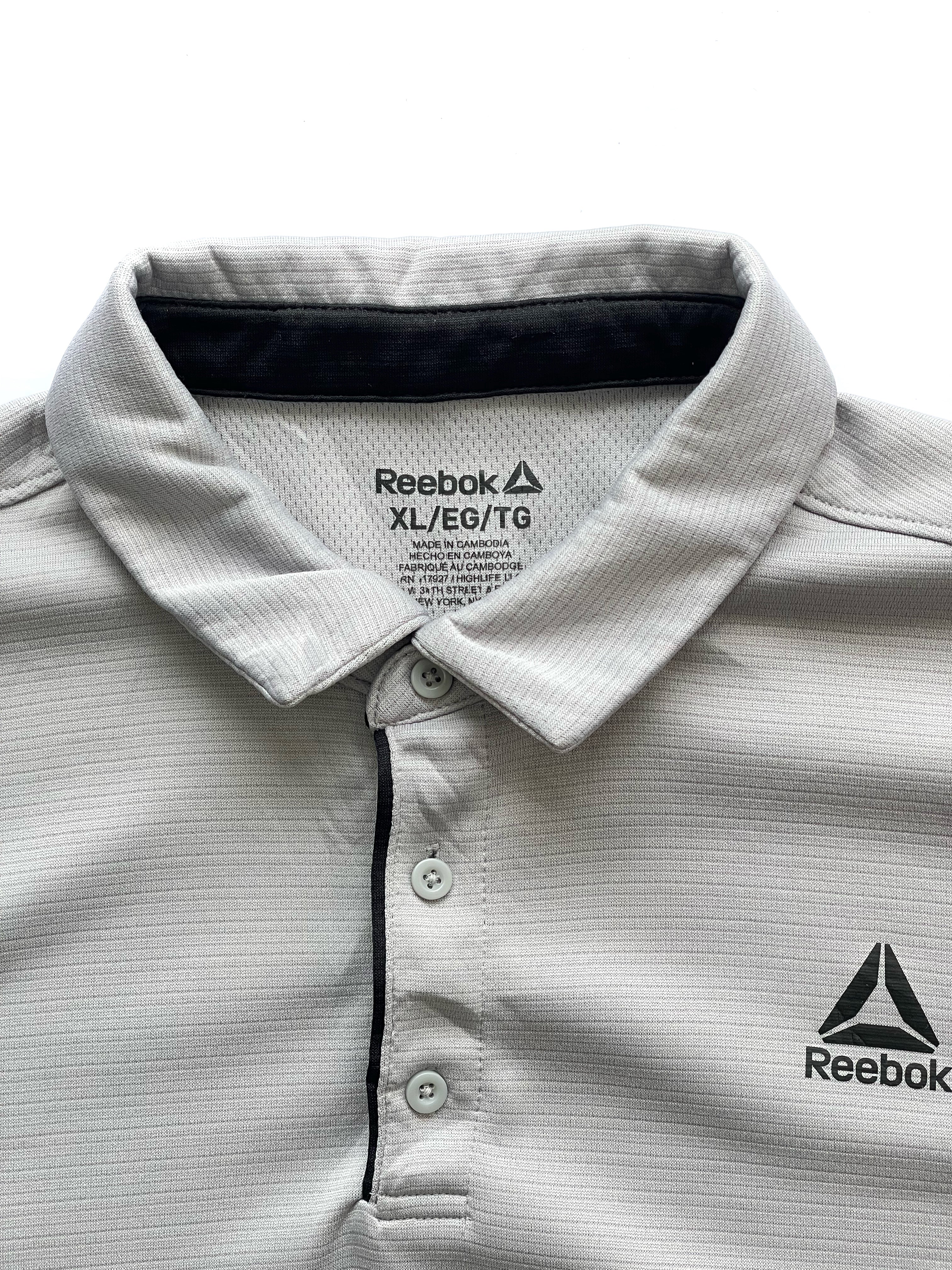 Polo Reebok gris deportivo