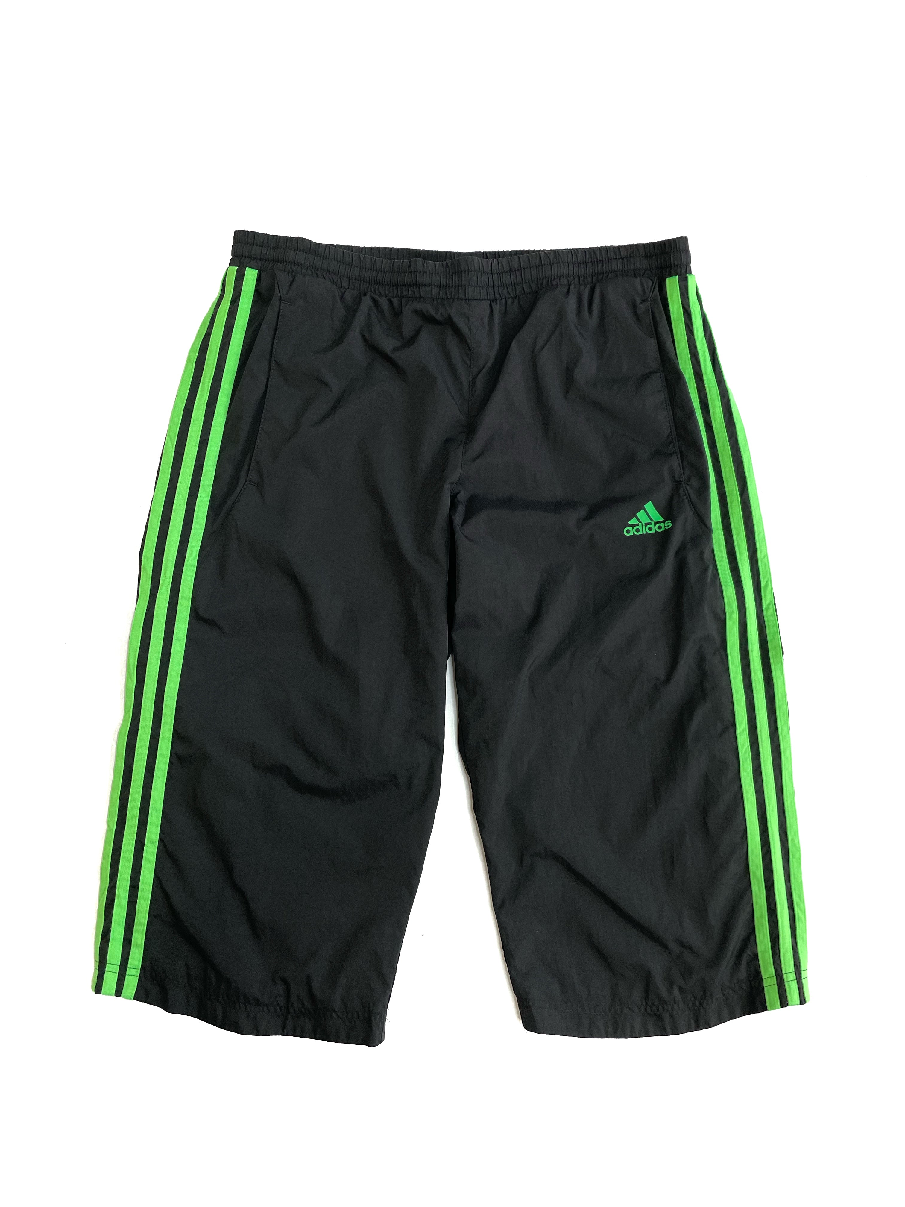 Pantaloneta Adidas Rayas verdes