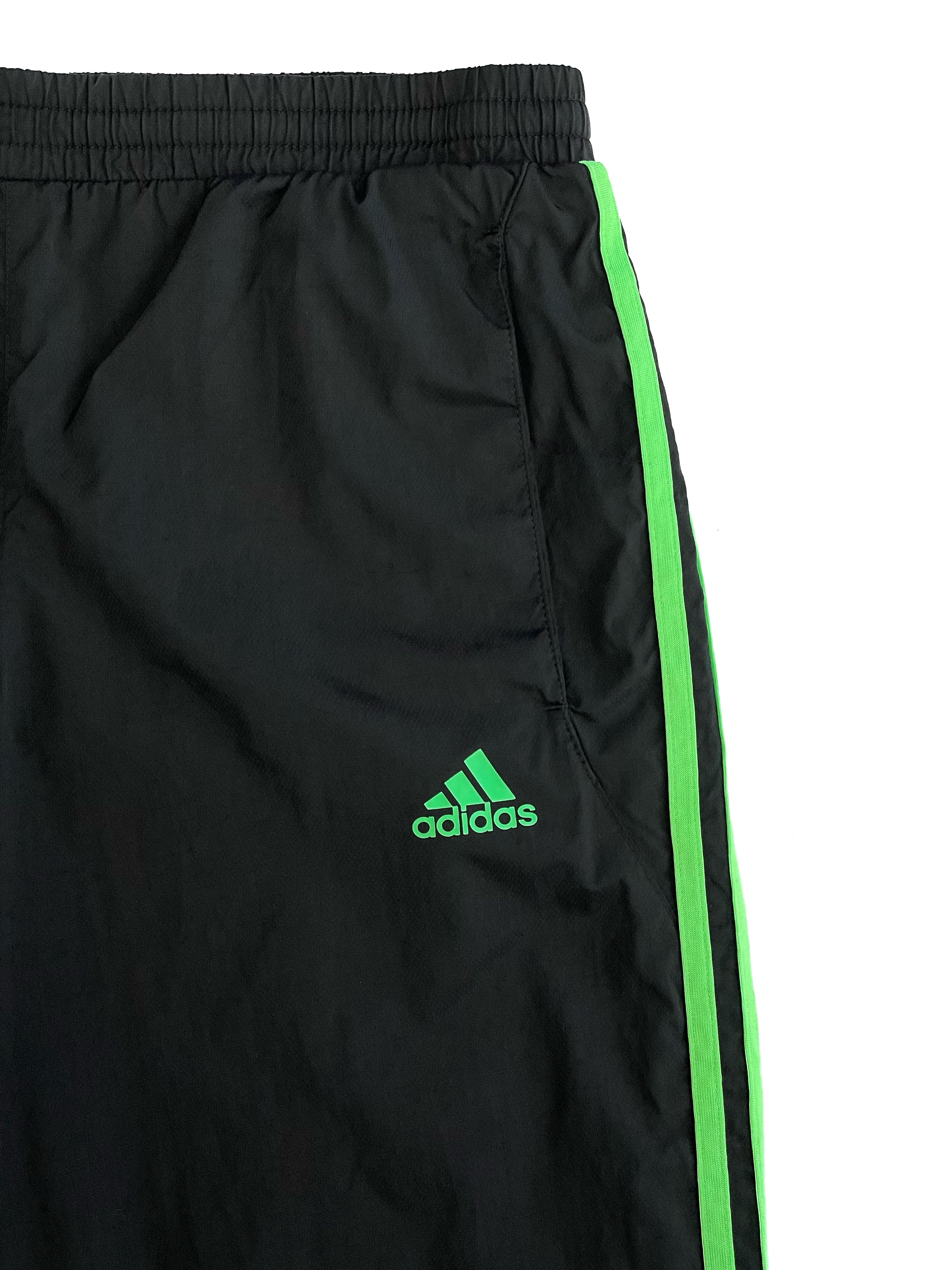 Pantaloneta Adidas Rayas verdes