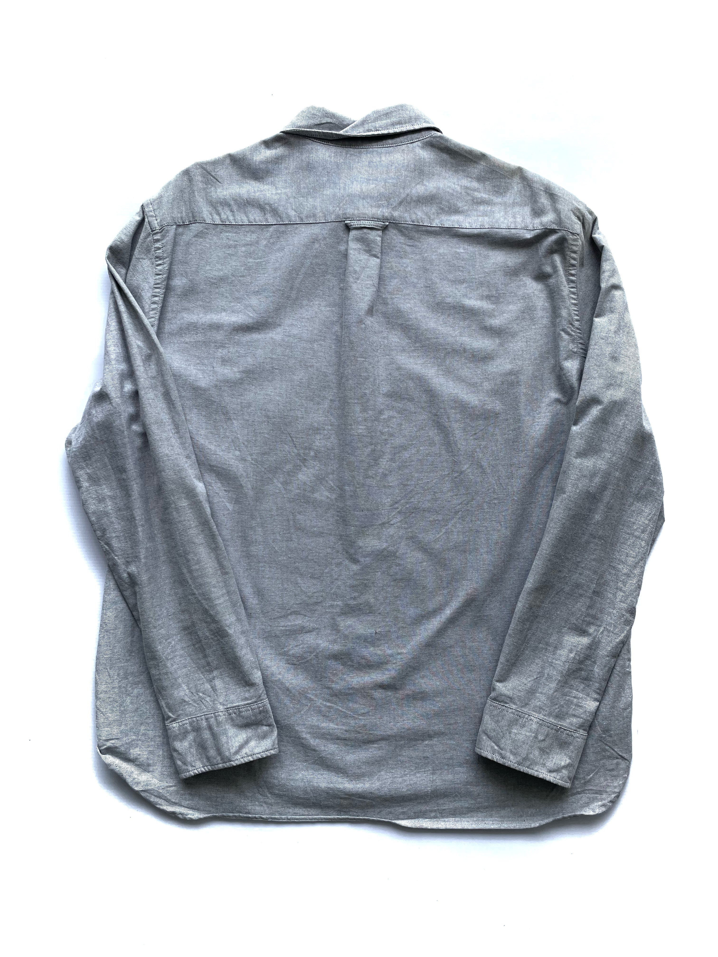 H&M Camisa Gris Oxford Gris