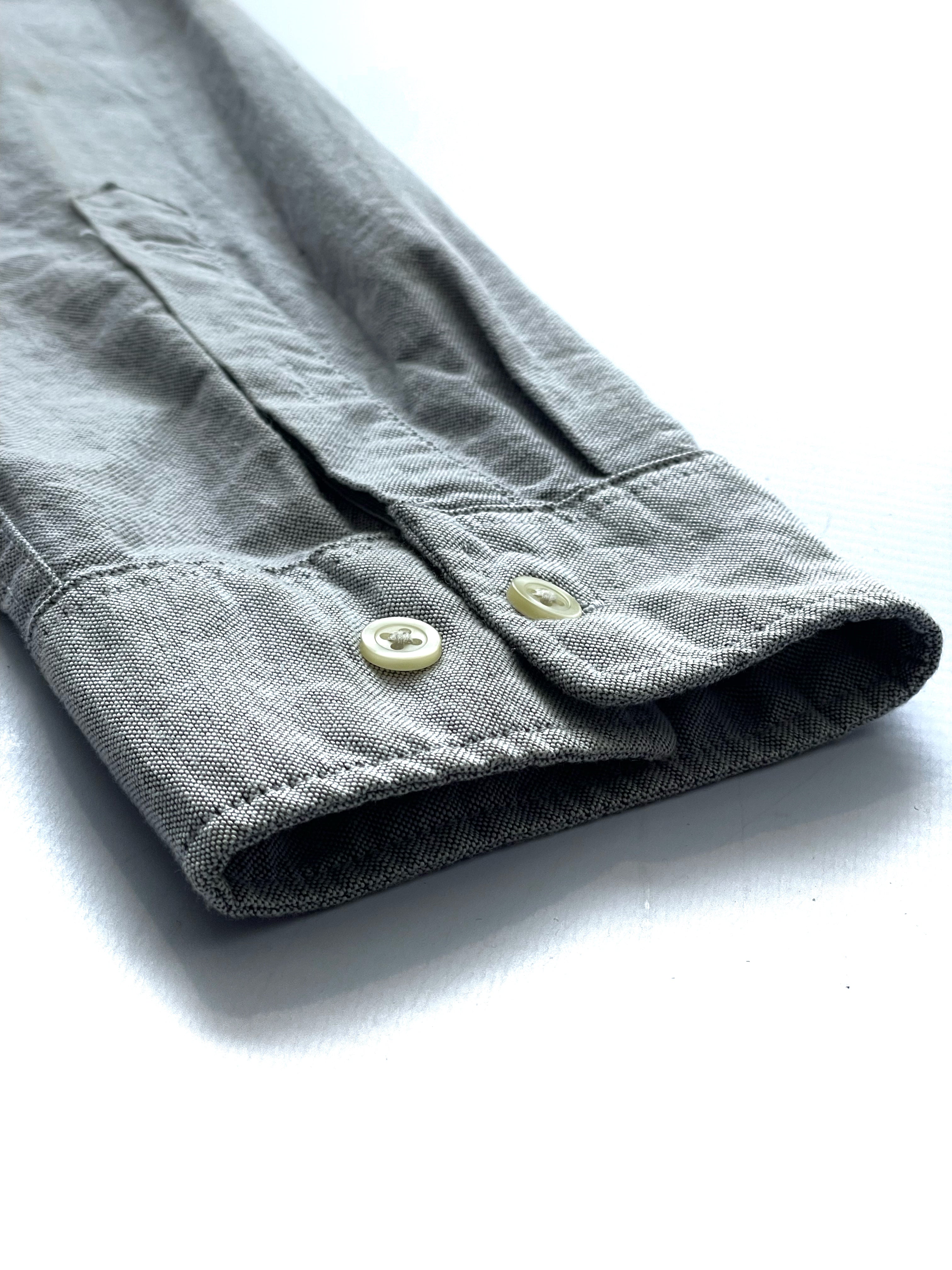 H&M Camisa Gris Oxford Gris