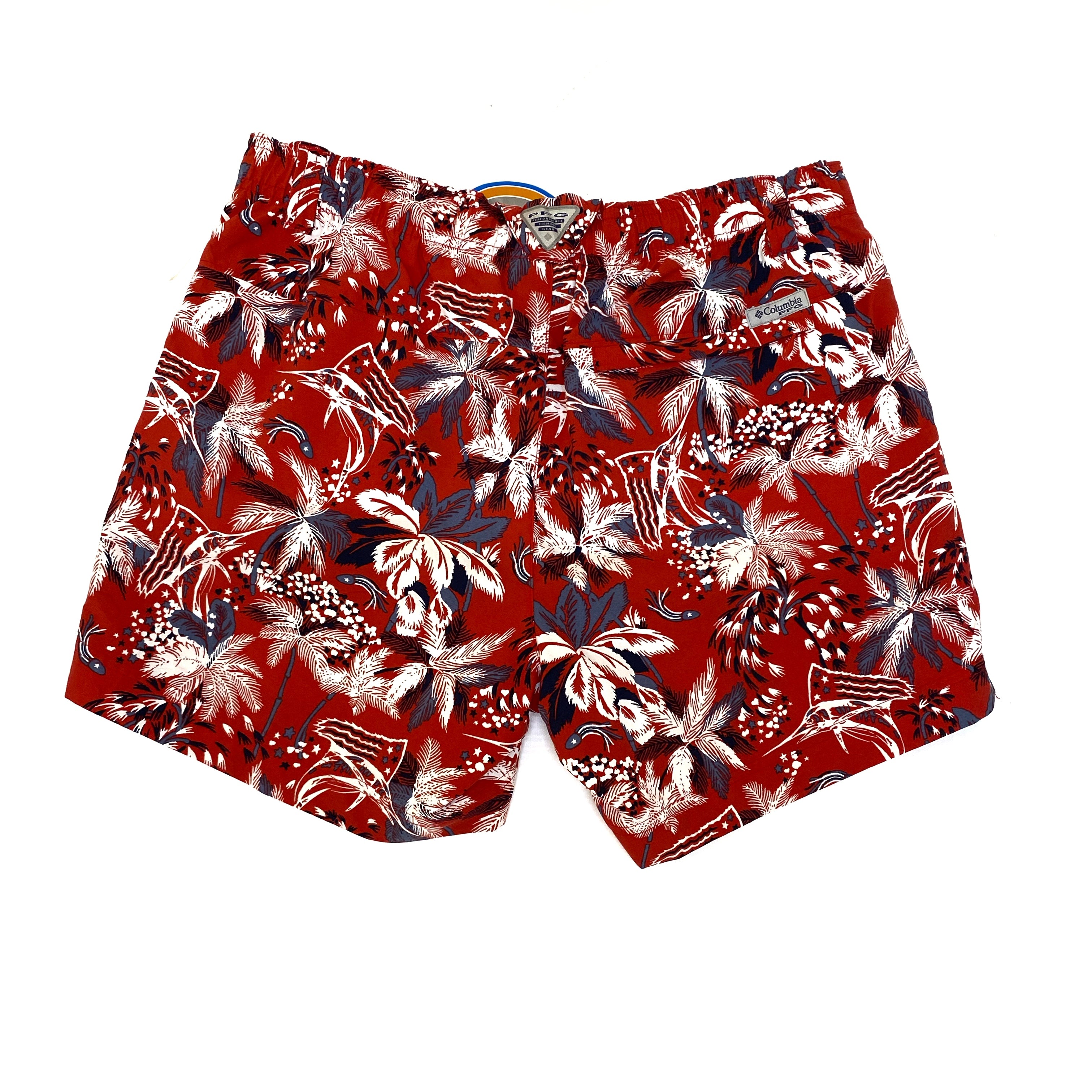 Pantaloneta Columbia PFG Tropical — Roja