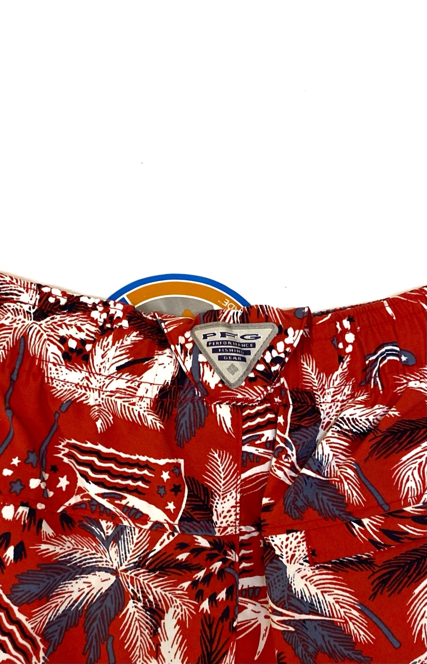 Pantaloneta Columbia PFG Tropical — Roja