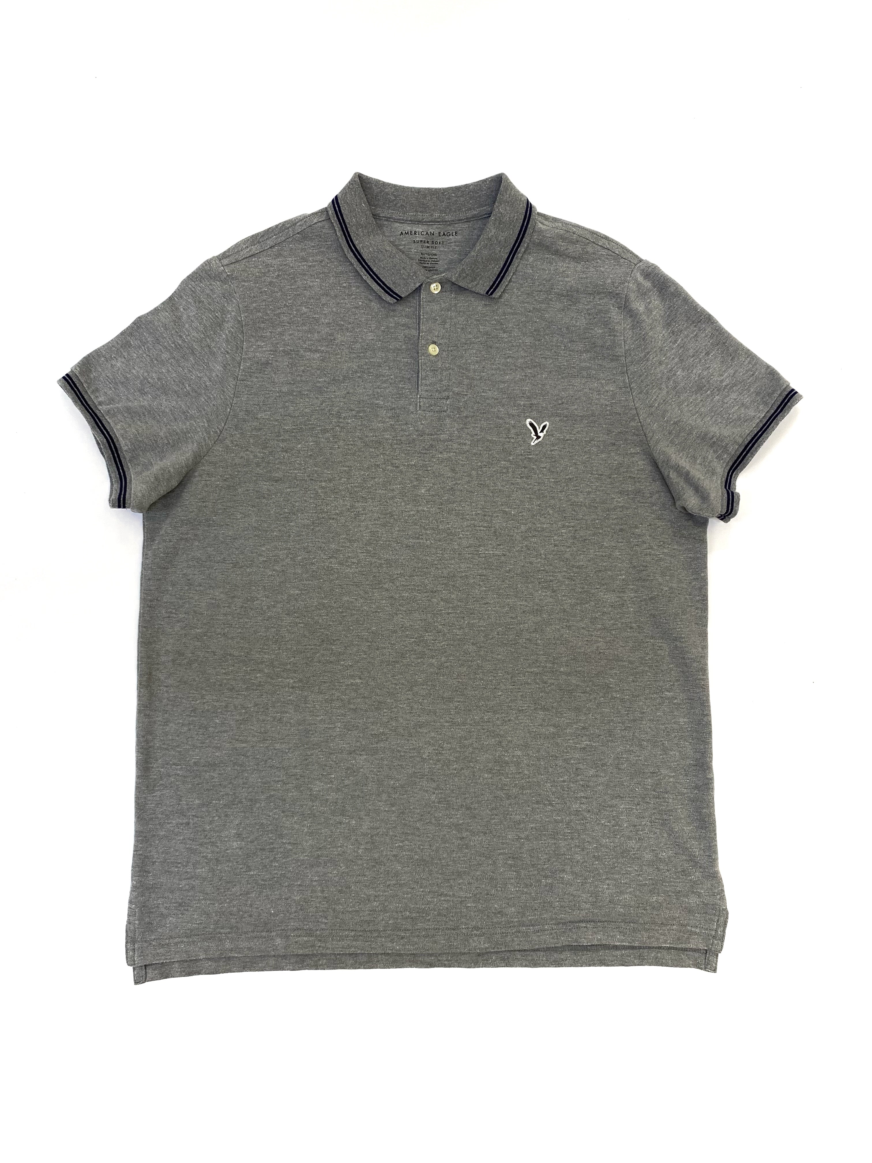 Polo American Eagle  Gris