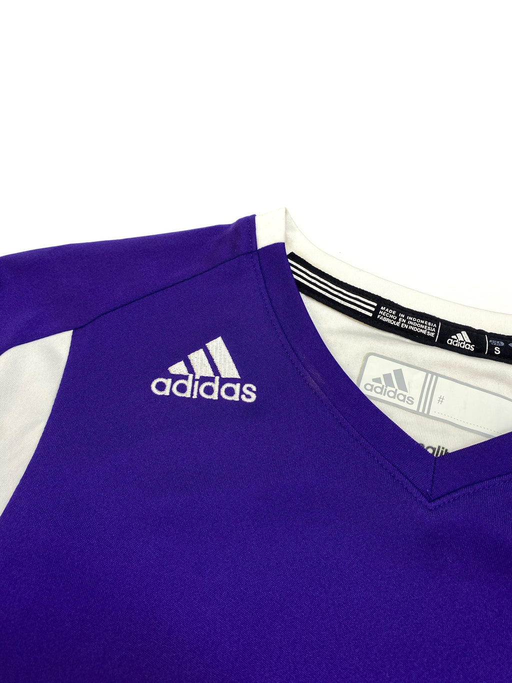 Camiseta Adidas Climalite Deportiva Morada / Blanca