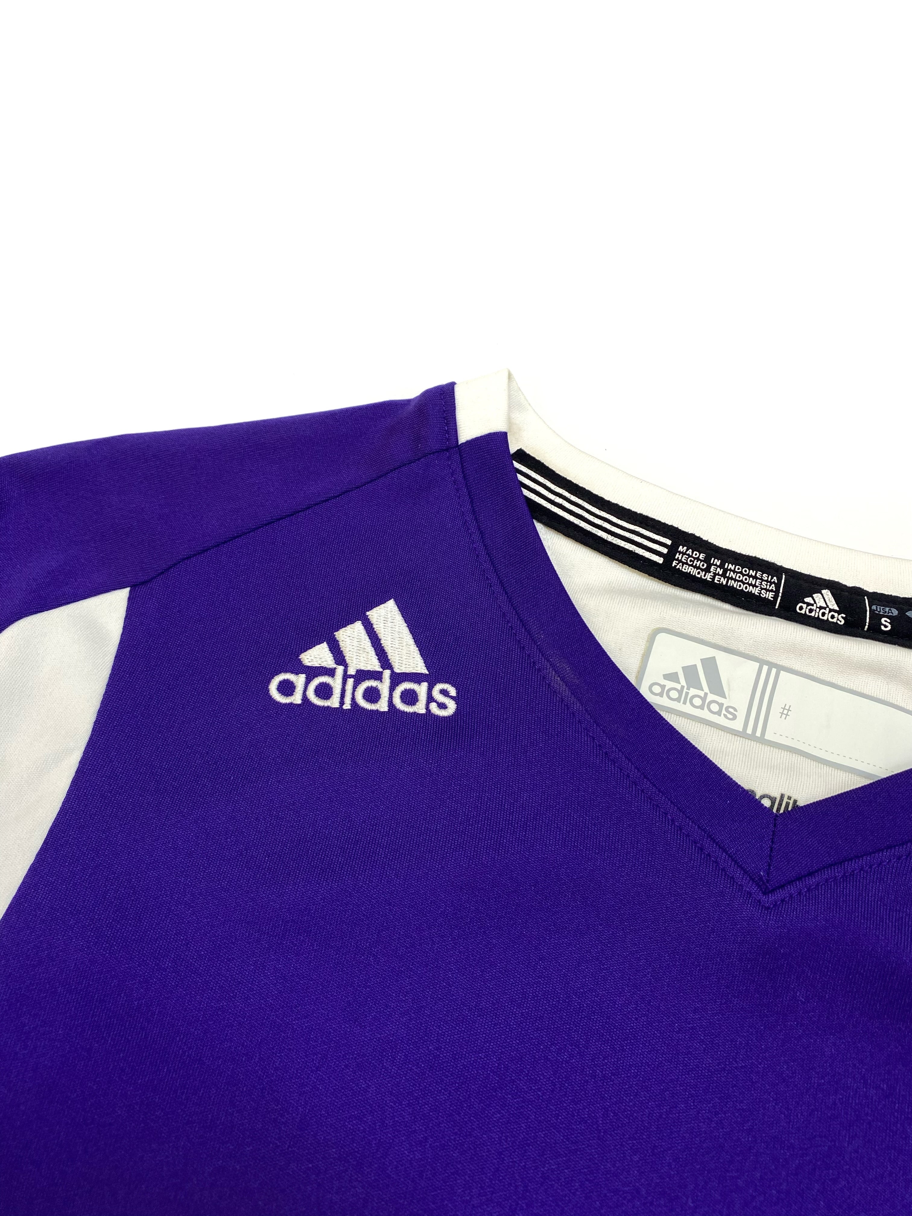 Camiseta Adidas Climalite Deportiva Morada / Blanca